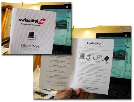 ホテルのネット接続説明書