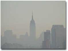 リバティアイランドから見るエンパイアステートビル