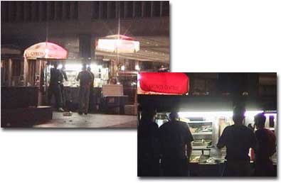 ホテル前の屋台